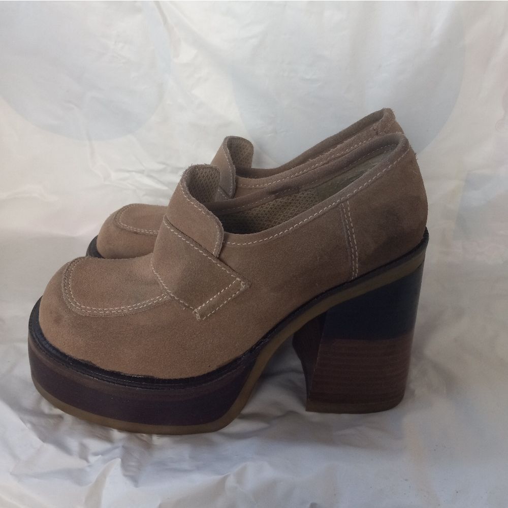 Vintage Bakers Shoes Chunky Block Heel Size 8 US - Picture 5 of 16